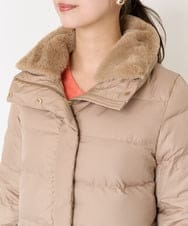 F1VAA50350 MK MICHEL KLEIN(小さいサイズ)(メゾン ドゥ サンク) 【小さいサイズ】ベーシックタフタロングダウンコート(新色追加) ベージュ