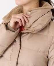 F1VAA50350 MK MICHEL KLEIN(小さいサイズ)(メゾン ドゥ サンク) 【小さいサイズ】ベーシックタフタロングダウンコート(新色追加) ベージュ