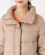 F1VAA50350 MK MICHEL KLEIN(小さいサイズ)(メゾン ドゥ サンク) 【小さいサイズ】ベーシックタフタロングダウンコート(新色追加) ベージュ