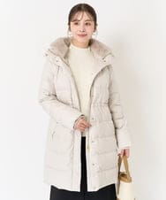 F1VAA50350 MK MICHEL KLEIN(小さいサイズ)(メゾン ドゥ サンク) 【小さいサイズ】ベーシックタフタロングダウンコート(新色追加) ベージュ