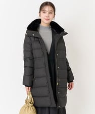 F1VAA50350 MK MICHEL KLEIN(小さいサイズ)(メゾン ドゥ サンク) 【小さいサイズ】ベーシックタフタロングダウンコート(新色追加) ベージュ