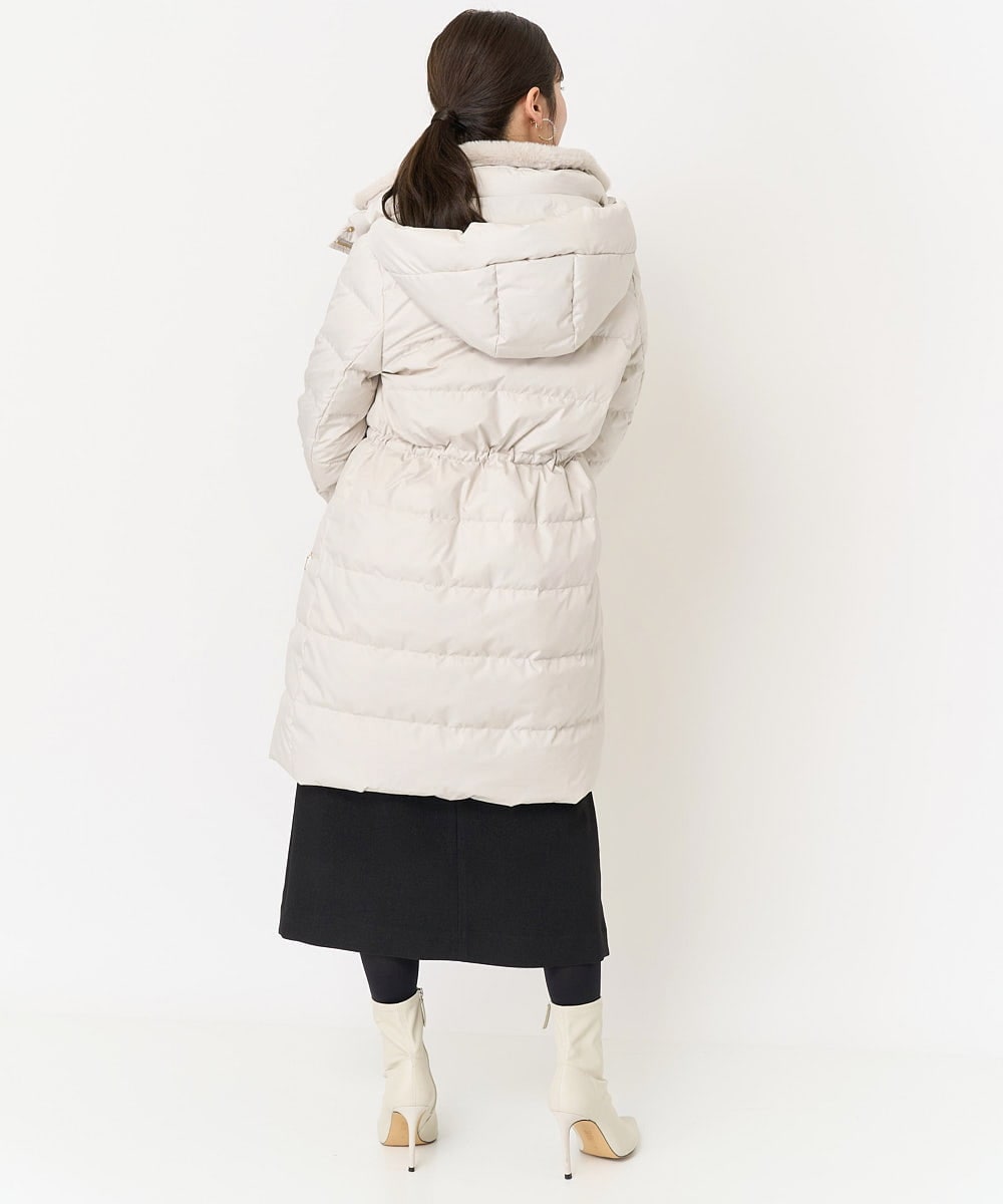 F1VAA50350 MK MICHEL KLEIN(小さいサイズ)(メゾン ドゥ サンク) 【小さいサイズ】ベーシックタフタロングダウンコート(新色追加) ベージュ