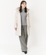 F1VAA50350 MK MICHEL KLEIN(小さいサイズ)(メゾン ドゥ サンク) 【小さいサイズ】ベーシックタフタロングダウンコート(新色追加) ベージュ