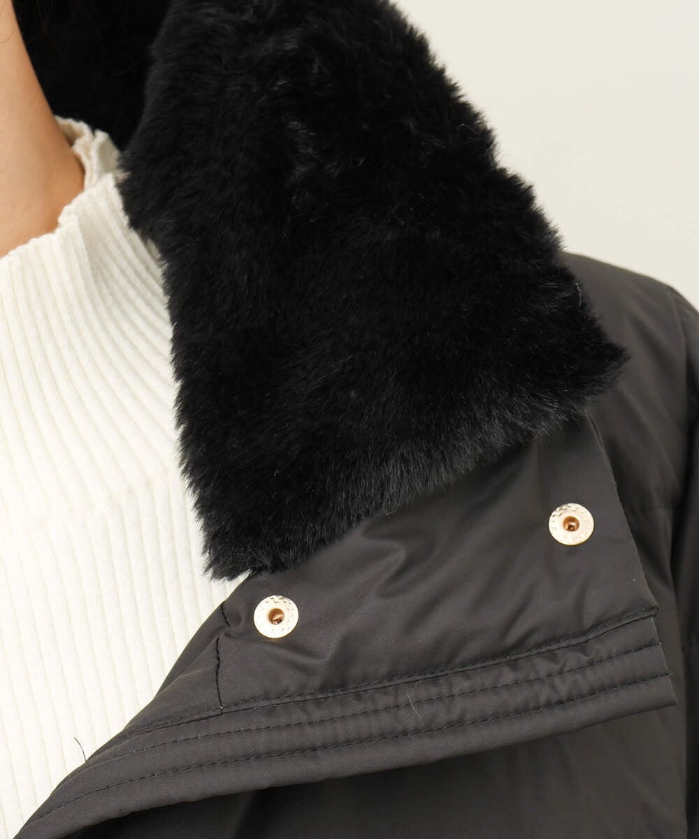 F1VAA50350 MK MICHEL KLEIN(小さいサイズ)(メゾン ドゥ サンク) 【小さいサイズ】ベーシックタフタロングダウンコート(新色追加) ベージュ