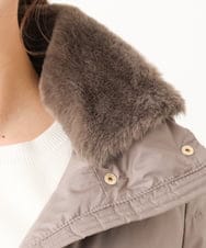 F1VAA50350 MK MICHEL KLEIN(小さいサイズ)(メゾン ドゥ サンク) 【小さいサイズ】ベーシックタフタロングダウンコート(新色追加) ベージュ