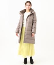 F1VAA50350 MK MICHEL KLEIN(小さいサイズ)(メゾン ドゥ サンク) 【小さいサイズ】ベーシックタフタロングダウンコート(新色追加) ベージュ