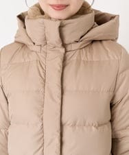 F1VAA50350 MK MICHEL KLEIN(小さいサイズ)(メゾン ドゥ サンク) 【小さいサイズ】ベーシックタフタロングダウンコート(新色追加) ベージュ