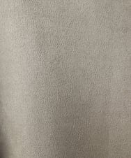F1VAD32220 MK MICHEL KLEIN(小さいサイズ)(メゾン ドゥ サンク) 【小さいサイズ】フェイクスウェードノーカラーコート/洗える グレー
