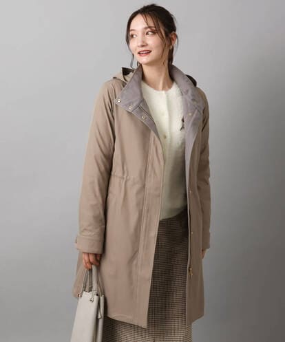 F1VAD42380 MK MICHEL KLEIN(小さいサイズ) 【小さいサイズ】ダウンライナー付きマルチwayモッズコート/撥水加工