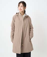 F1VAD42380 MK MICHEL KLEIN(小さいサイズ)(メゾン ドゥ サンク) 【小さいサイズ】ダウンライナー付きマルチwayモッズコート/撥水加工 モカ