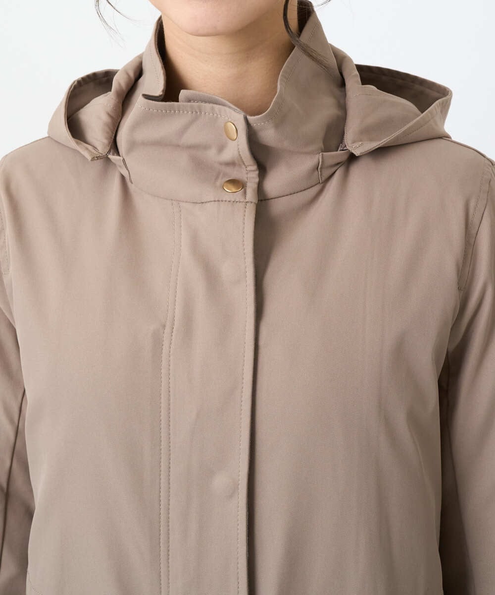 F1VAD42380 MK MICHEL KLEIN(小さいサイズ)(メゾン ドゥ サンク) 【小さいサイズ】ダウンライナー付きマルチwayモッズコート/撥水加工 モカ