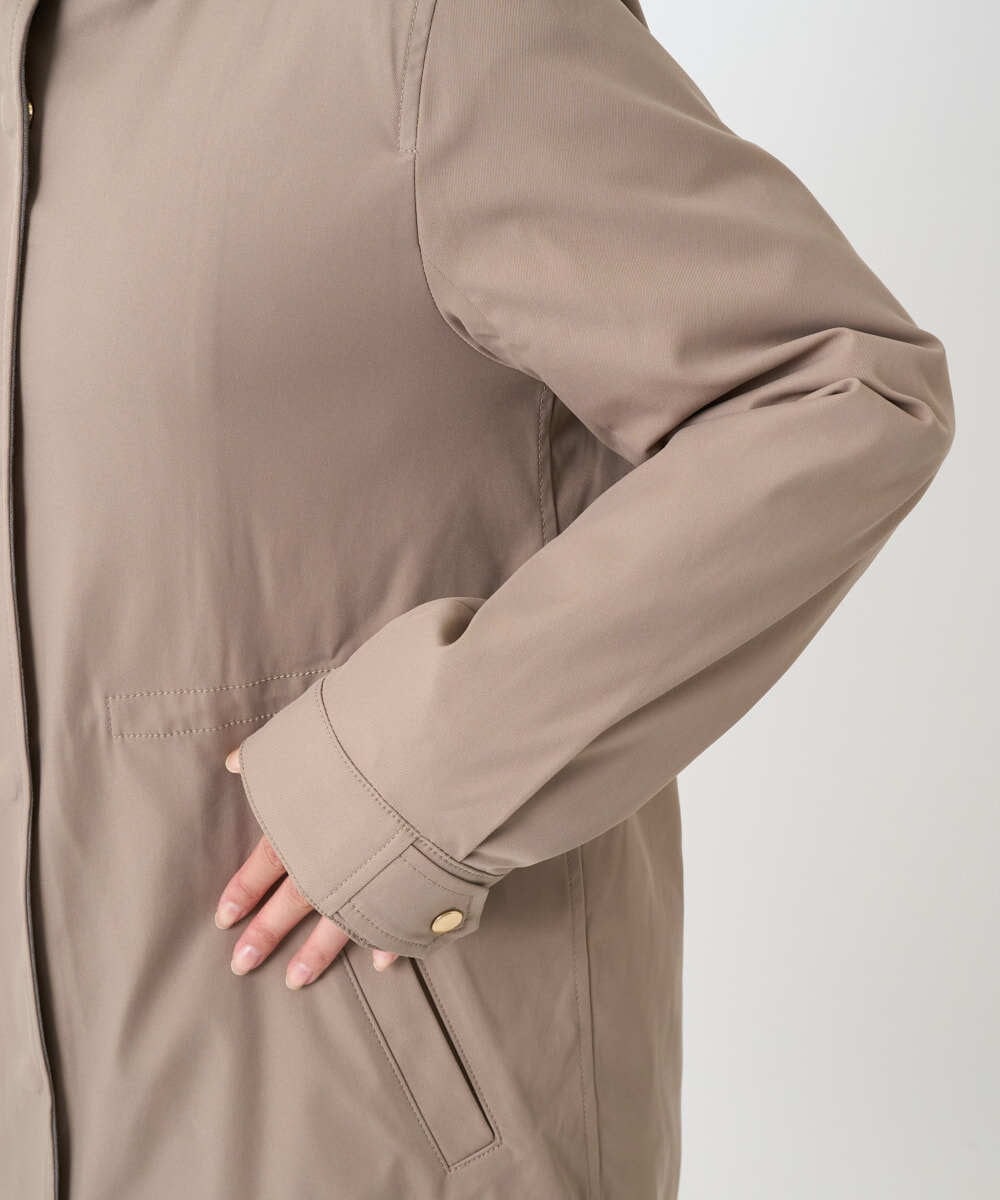 F1VAD42380 MK MICHEL KLEIN(小さいサイズ)(メゾン ドゥ サンク) 【小さいサイズ】ダウンライナー付きマルチwayモッズコート/撥水加工 モカ