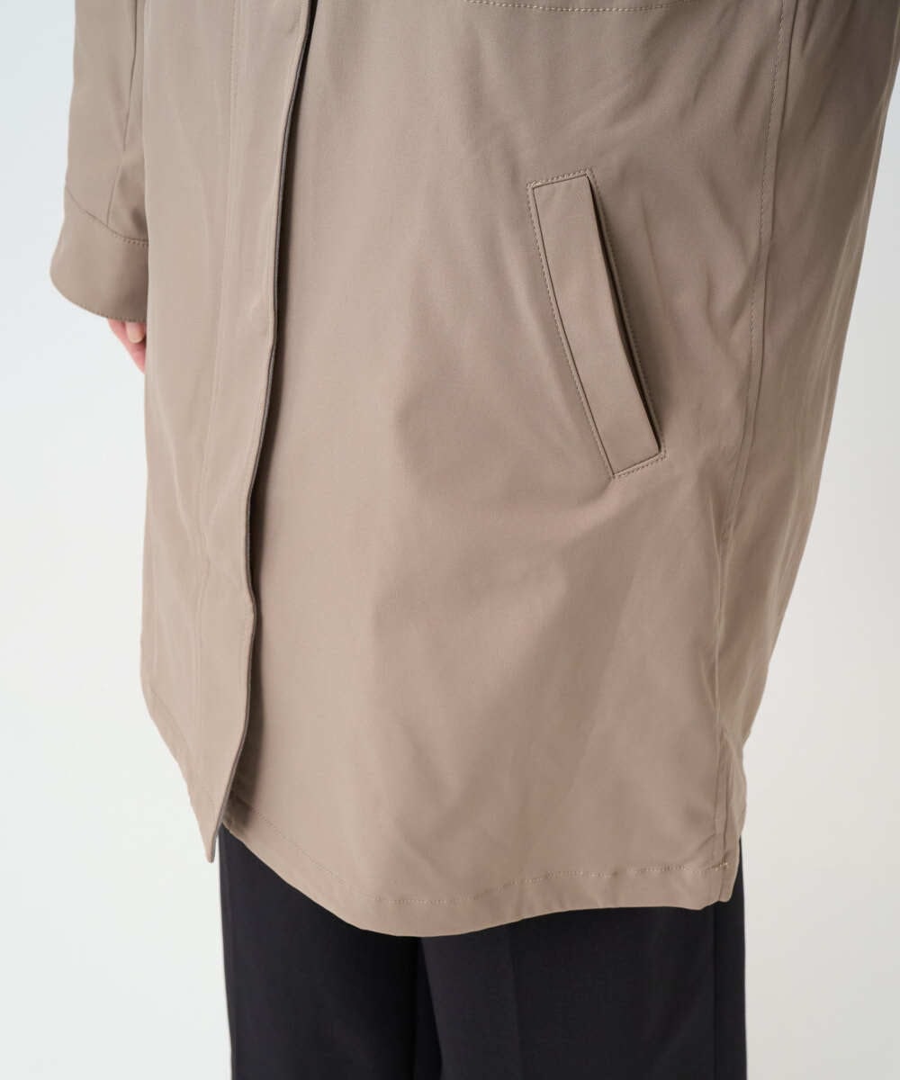 F1VAD42380 MK MICHEL KLEIN(小さいサイズ)(メゾン ドゥ サンク) 【小さいサイズ】ダウンライナー付きマルチwayモッズコート/撥水加工 モカ