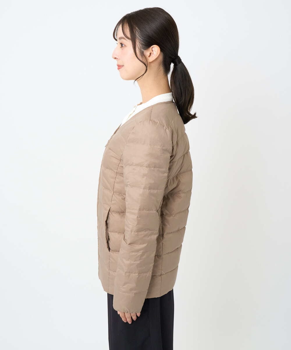 F1VAD42380 MK MICHEL KLEIN(小さいサイズ)(メゾン ドゥ サンク) 【小さいサイズ】ダウンライナー付きマルチwayモッズコート/撥水加工 モカ