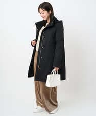 F1VAD42380 MK MICHEL KLEIN(小さいサイズ)(メゾン ドゥ サンク) 【小さいサイズ】ダウンライナー付きマルチwayモッズコート/撥水加工 モカ