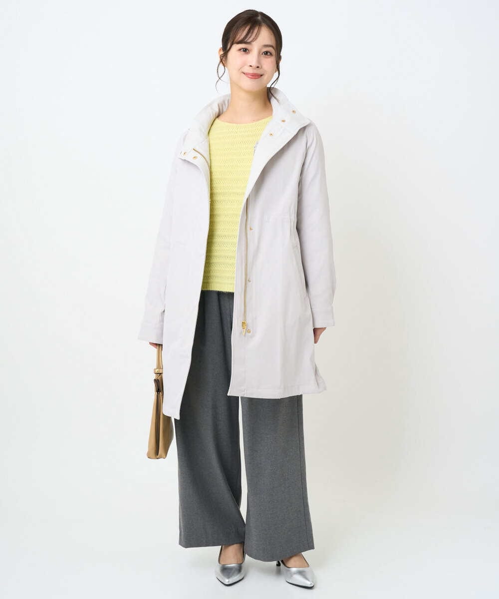 F1VAD42380 MK MICHEL KLEIN(小さいサイズ)(メゾン ドゥ サンク) 【小さいサイズ】ダウンライナー付きマルチwayモッズコート/撥水加工 モカ