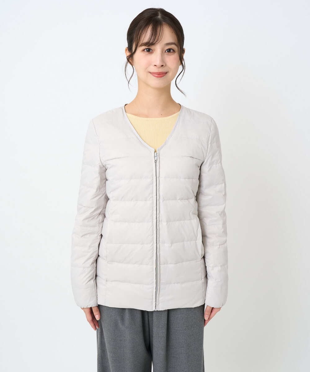 F1VAD42380 MK MICHEL KLEIN(小さいサイズ)(メゾン ドゥ サンク) 【小さいサイズ】ダウンライナー付きマルチwayモッズコート/撥水加工 モカ