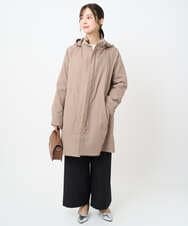 F1VAD42380 MK MICHEL KLEIN(小さいサイズ)(メゾン ドゥ サンク) 【小さいサイズ】ダウンライナー付きマルチwayモッズコート/撥水加工 モカ