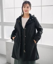 F1VAD42380 MK MICHEL KLEIN(小さいサイズ)(メゾン ドゥ サンク) 【小さいサイズ】ダウンライナー付きマルチwayモッズコート/撥水加工 モカ