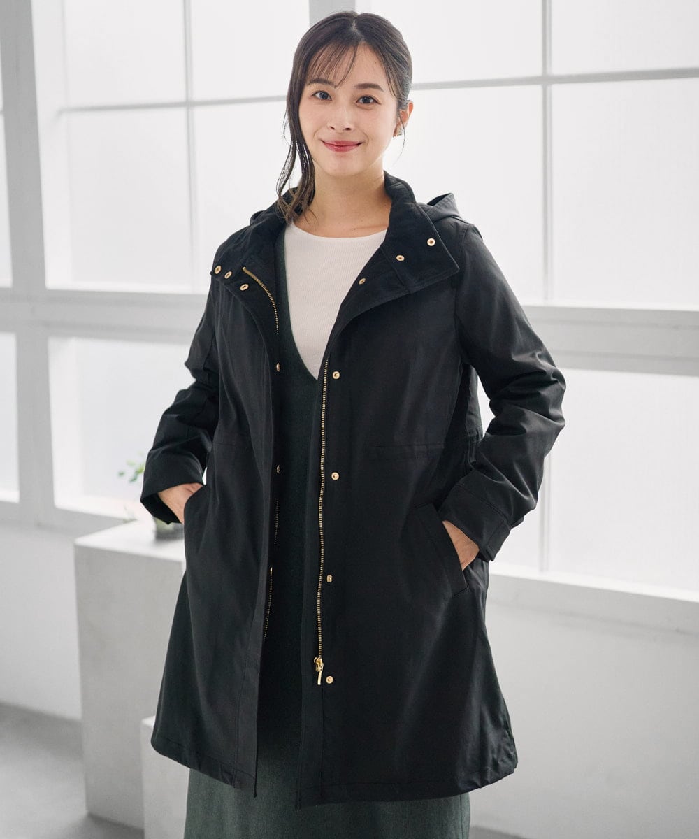 F1VAD42380 MK MICHEL KLEIN(小さいサイズ)(メゾン ドゥ サンク) 【小さいサイズ】ダウンライナー付きマルチwayモッズコート/撥水加工 モカ