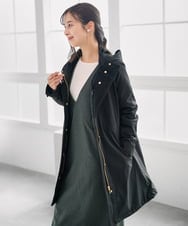 F1VAD42380 MK MICHEL KLEIN(小さいサイズ)(メゾン ドゥ サンク) 【小さいサイズ】ダウンライナー付きマルチwayモッズコート/撥水加工 モカ