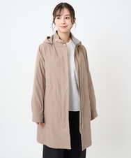 F1VAD42380 MK MICHEL KLEIN(小さいサイズ)(メゾン ドゥ サンク) 【小さいサイズ】ダウンライナー付きマルチwayモッズコート/撥水加工 モカ