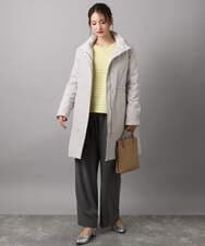 F1VAD42380 MK MICHEL KLEIN(小さいサイズ)(メゾン ドゥ サンク) 【小さいサイズ】ダウンライナー付きマルチwayモッズコート/撥水加工 ライトグレー