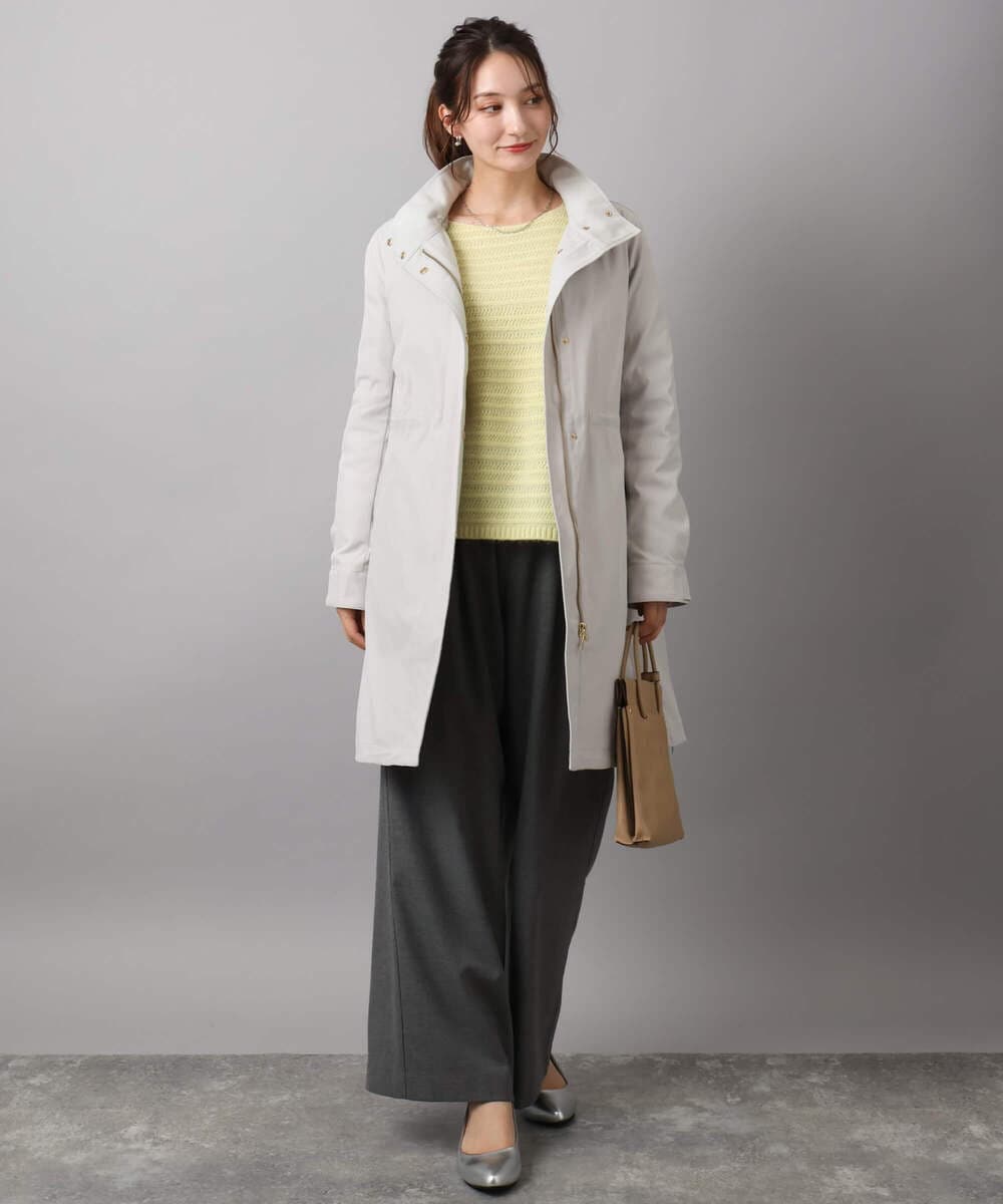 F1VAD42380 MK MICHEL KLEIN(小さいサイズ)(メゾン ドゥ サンク) 【小さいサイズ】ダウンライナー付きマルチwayモッズコート/撥水加工 ライトグレー