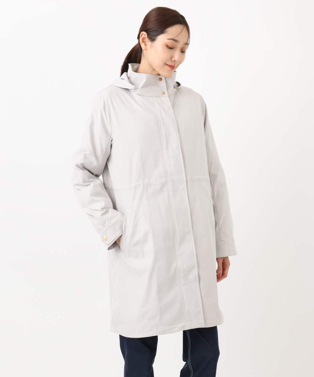 F1VAD42380 MK MICHEL KLEIN(小さいサイズ)(メゾン ドゥ サンク) 【小さいサイズ】ダウンライナー付きマルチwayモッズコート/撥水加工 ライトグレー