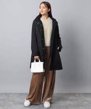 F1VAD42380 MK MICHEL KLEIN(小さいサイズ)(メゾン ドゥ サンク) 【小さいサイズ】ダウンライナー付きマルチwayモッズコート/撥水加工 ライトグレー