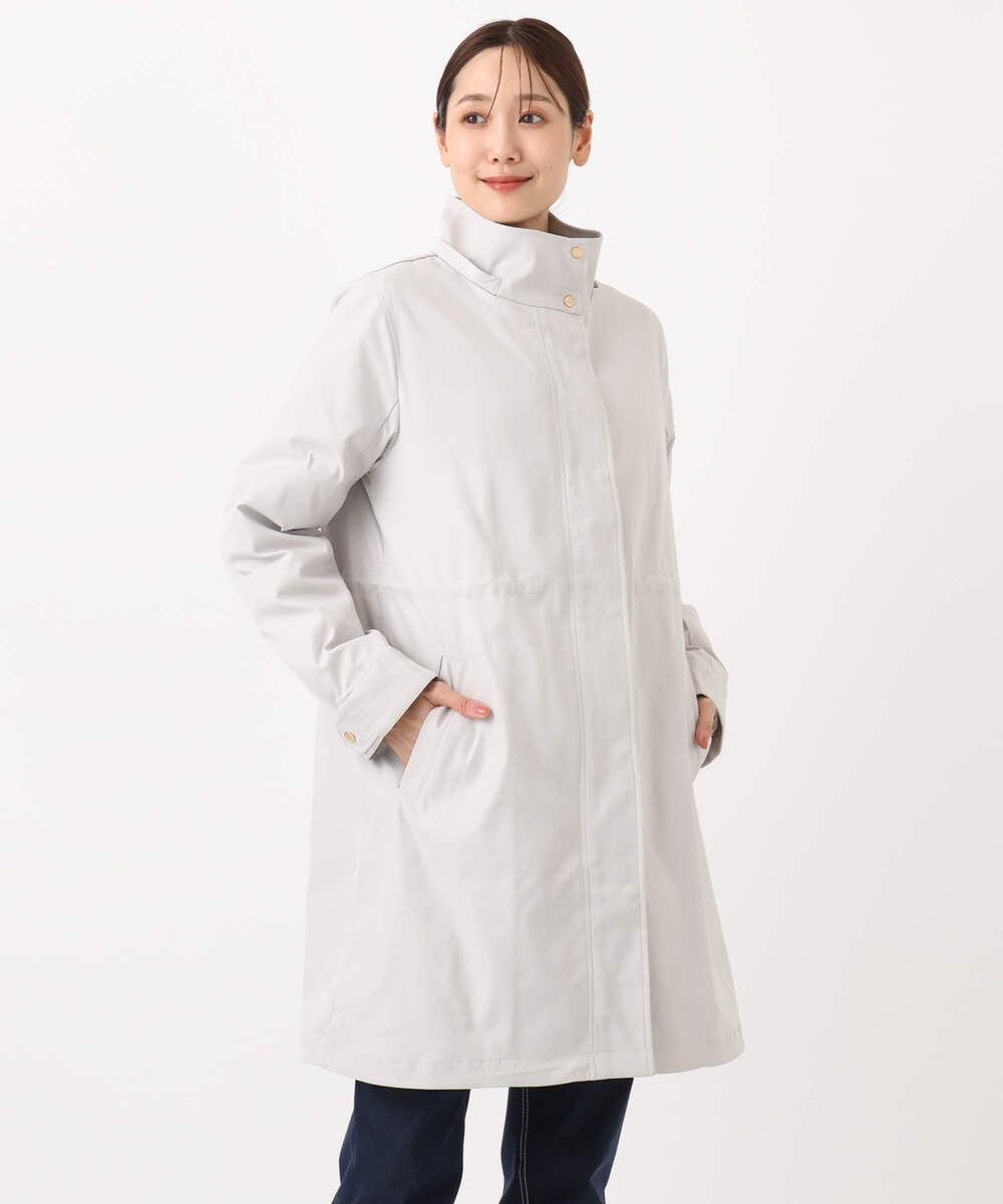 F1VAD42380 MK MICHEL KLEIN(小さいサイズ)(メゾン ドゥ サンク) 【小さいサイズ】ダウンライナー付きマルチwayモッズコート/撥水加工 ライトグレー