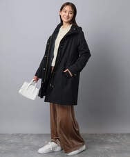 F1VAD42380 MK MICHEL KLEIN(小さいサイズ)(メゾン ドゥ サンク) 【小さいサイズ】ダウンライナー付きマルチwayモッズコート/撥水加工 ライトグレー