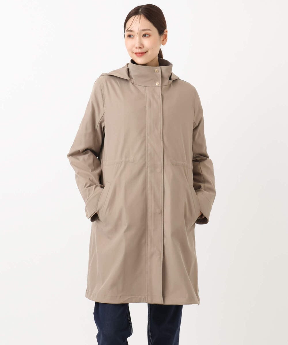 F1VAD42380 MK MICHEL KLEIN(小さいサイズ)(メゾン ドゥ サンク) 【小さいサイズ】ダウンライナー付きマルチwayモッズコート/撥水加工 ライトグレー