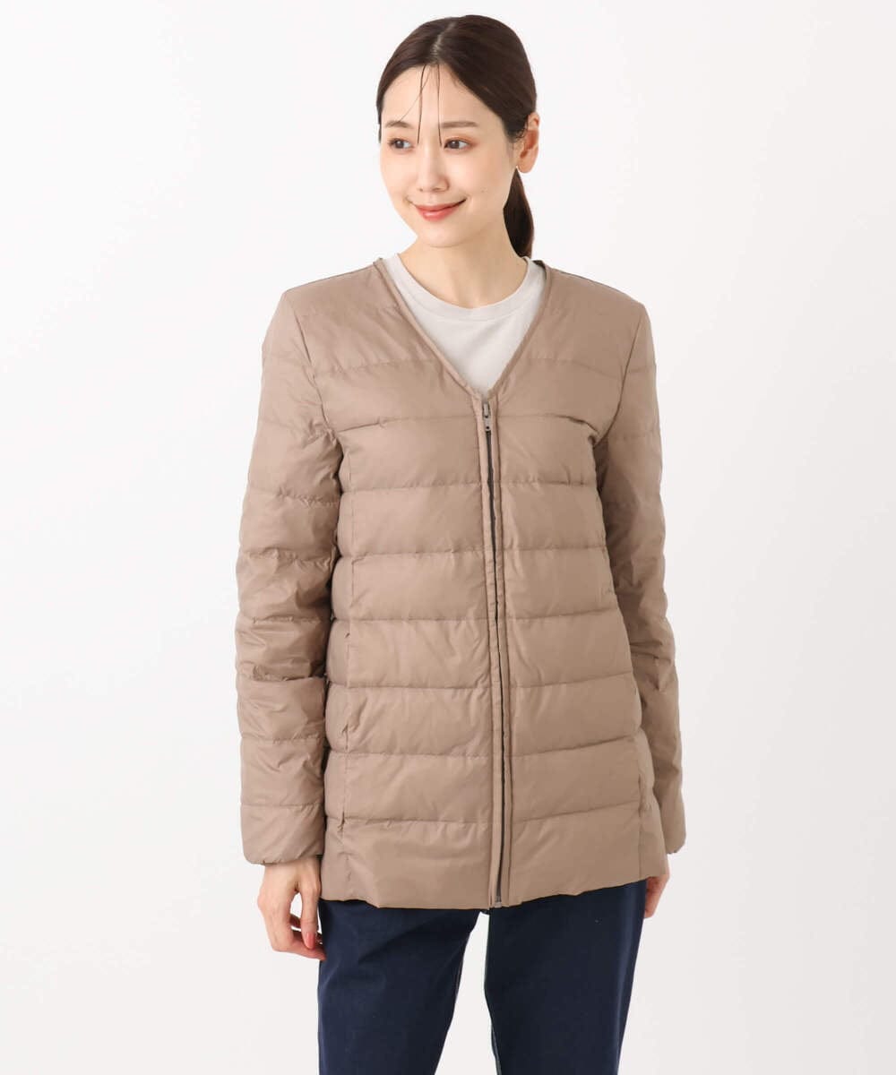 F1VAD42380 MK MICHEL KLEIN(小さいサイズ)(メゾン ドゥ サンク) 【小さいサイズ】ダウンライナー付きマルチwayモッズコート/撥水加工 ライトグレー