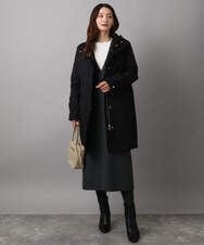 F1VAD42380 MK MICHEL KLEIN(小さいサイズ)(メゾン ドゥ サンク) 【小さいサイズ】ダウンライナー付きマルチwayモッズコート/撥水加工 ライトグレー