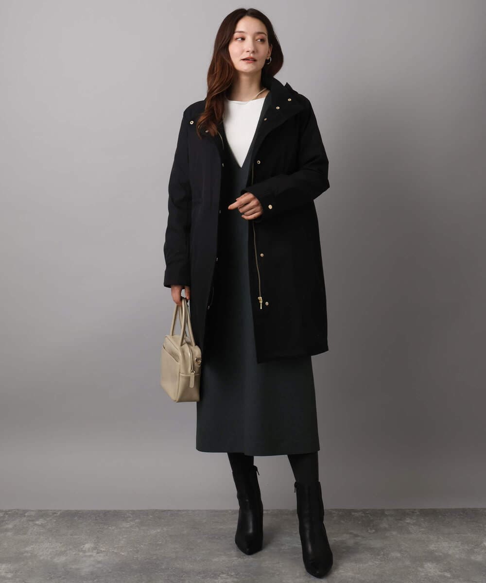 F1VAD42380 MK MICHEL KLEIN(小さいサイズ)(メゾン ドゥ サンク) 【小さいサイズ】ダウンライナー付きマルチwayモッズコート/撥水加工 ライトグレー