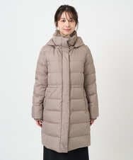 F1VAD50350 MK MICHEL KLEIN(小さいサイズ)(メゾン ドゥ サンク) 【小さいサイズ】ベーシックタフタ ロングダウンコート/撥水加工 モカ