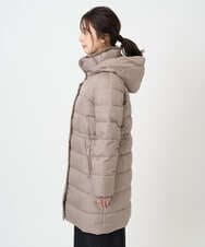 F1VAD50350 MK MICHEL KLEIN(小さいサイズ)(メゾン ドゥ サンク) 【小さいサイズ】ベーシックタフタ ロングダウンコート/撥水加工 モカ