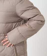 F1VAD50350 MK MICHEL KLEIN(小さいサイズ)(メゾン ドゥ サンク) 【小さいサイズ】ベーシックタフタ ロングダウンコート/撥水加工 モカ