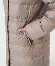 F1VAD50350 MK MICHEL KLEIN(小さいサイズ)(メゾン ドゥ サンク) 【小さいサイズ】ベーシックタフタ ロングダウンコート/撥水加工 モカ