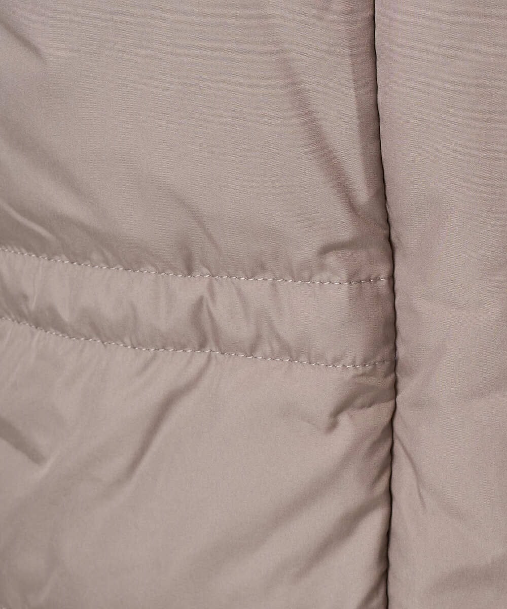 F1VAD50350 MK MICHEL KLEIN(小さいサイズ)(メゾン ドゥ サンク) 【小さいサイズ】ベーシックタフタ ロングダウンコート/撥水加工 モカ