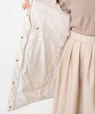 F1VAD50350 MK MICHEL KLEIN(小さいサイズ)(メゾン ドゥ サンク) 【小さいサイズ】ベーシックタフタ ロングダウンコート/撥水加工 モカ