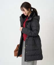 F1VAD50350 MK MICHEL KLEIN(小さいサイズ)(メゾン ドゥ サンク) 【小さいサイズ】ベーシックタフタ ロングダウンコート/撥水加工 モカ