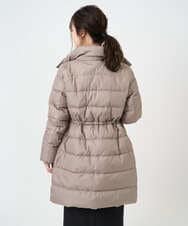 F1VAD50350 MK MICHEL KLEIN(小さいサイズ)(メゾン ドゥ サンク) 【小さいサイズ】ベーシックタフタ ロングダウンコート/撥水加工 モカ