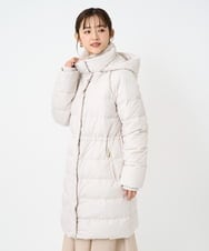 F1VAD50350 MK MICHEL KLEIN(小さいサイズ)(メゾン ドゥ サンク) 【小さいサイズ】ベーシックタフタ ロングダウンコート/撥水加工 モカ