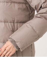 F1VAD52310 MK MICHEL KLEIN(小さいサイズ)(メゾン ドゥ サンク) 【小さいサイズ】ベーシックタフタ ミドルダウンコート/撥水加工 アイボリー
