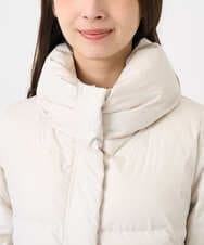 F1VAD52310 MK MICHEL KLEIN(小さいサイズ)(メゾン ドゥ サンク) 【小さいサイズ】ベーシックタフタ ミドルダウンコート/撥水加工 アイボリー