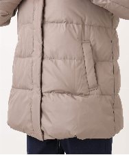 F1VAD52310 MK MICHEL KLEIN(小さいサイズ)(メゾン ドゥ サンク) 【小さいサイズ】ベーシックタフタ ミドルダウンコート/撥水加工 アイボリー