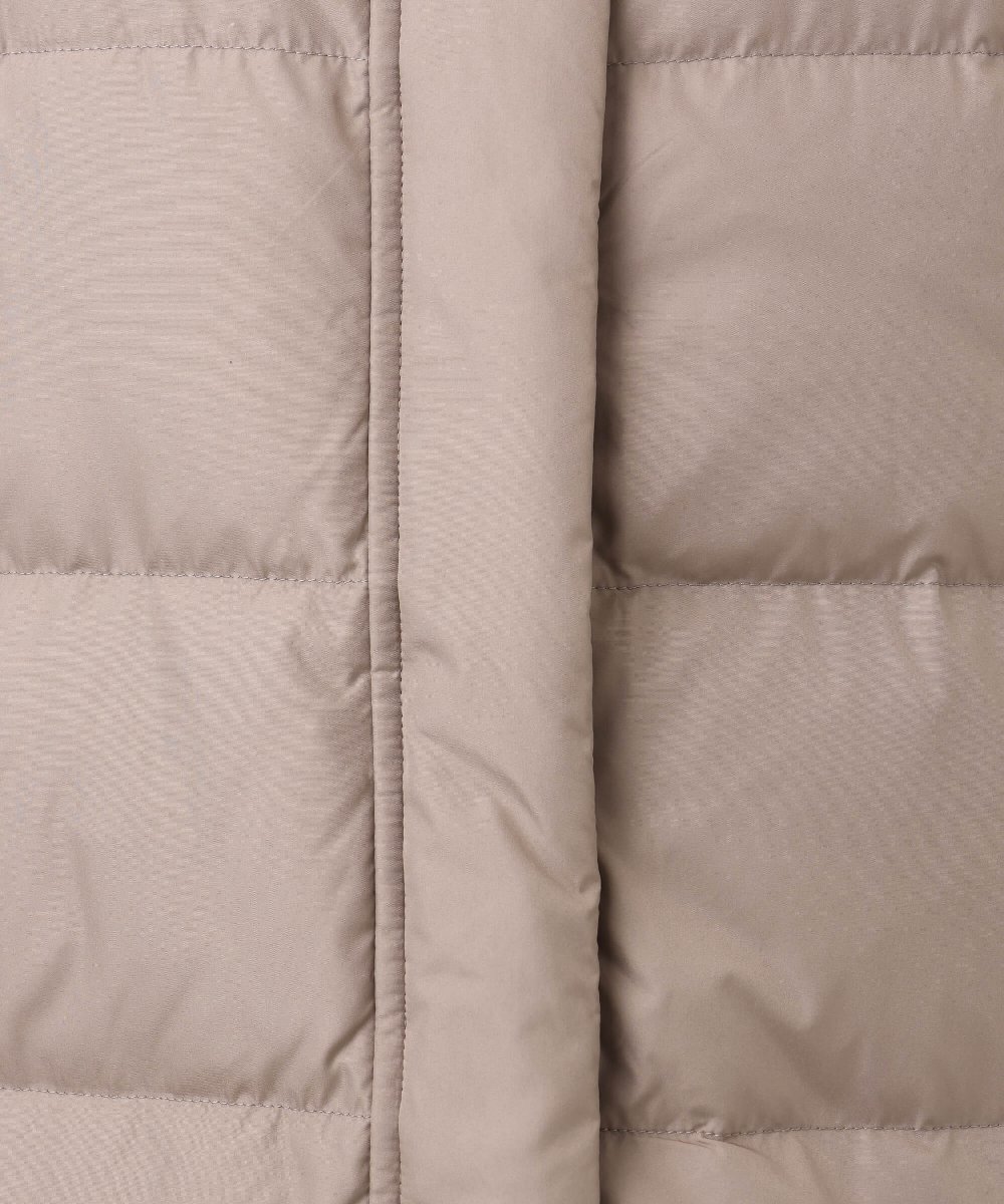 F1VAD52310 MK MICHEL KLEIN(小さいサイズ)(メゾン ドゥ サンク) 【小さいサイズ】ベーシックタフタ ミドルダウンコート/撥水加工 アイボリー