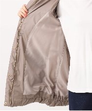 F1VAD52310 MK MICHEL KLEIN(小さいサイズ)(メゾン ドゥ サンク) 【小さいサイズ】ベーシックタフタ ミドルダウンコート/撥水加工 アイボリー